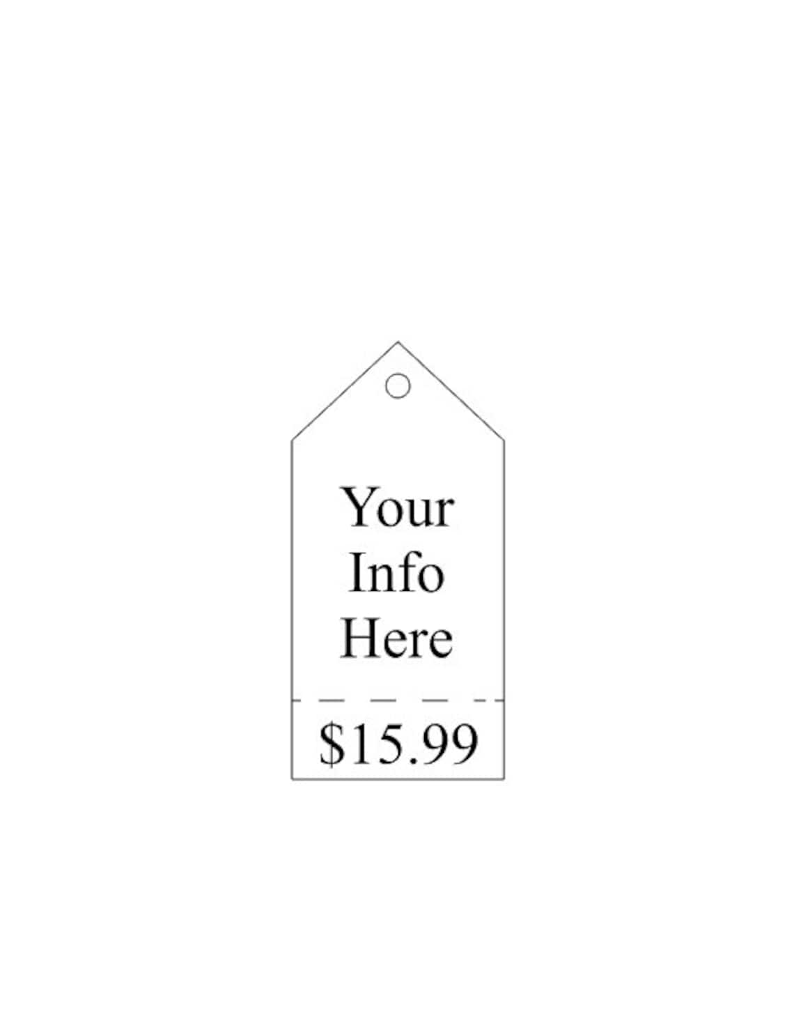 Perforated Price Tags Price Tags Product Tags Clothing Etsy