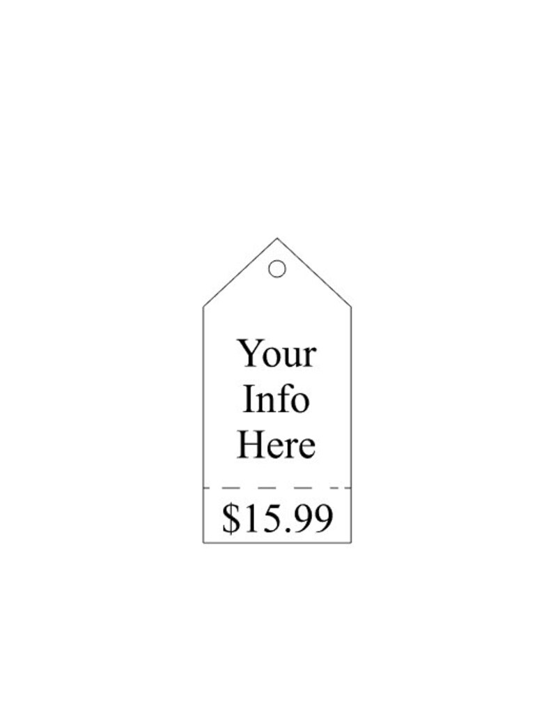 Perforated Price Tags Price Tags Product Tags Clothing - Etsy