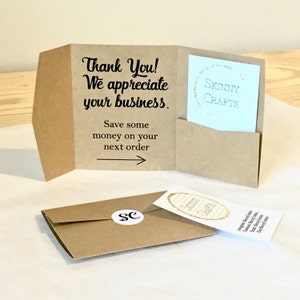Enveloppe de visite, Enveloppe de carte de visite, Carte de visite, Enveloppe Kraft, Fournitures Etsy, Emballage Etsy, Lot de 16