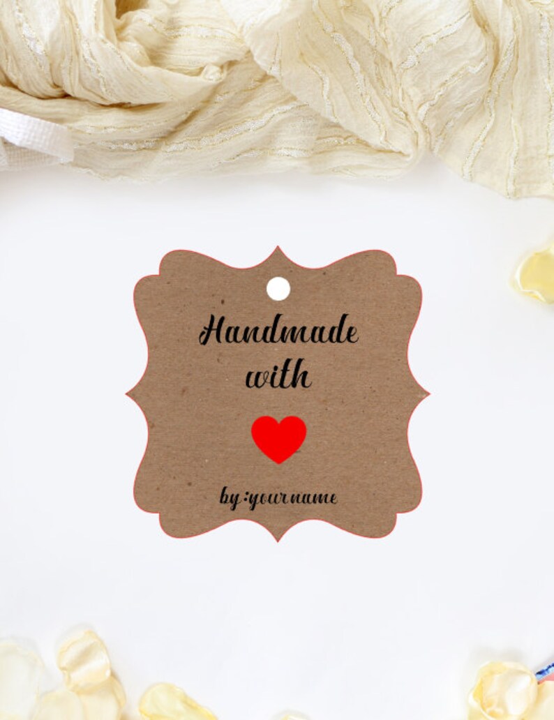 Handmade With Love Tags Etsy Shop Tags Etsy Product Tags Etsy