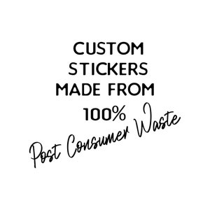 Custom Recycled Stickers, Eco Friendly Stickers, Save The Trees Stickers, pcw Stickers, Custom Labels, Recycled Labels, Round Labels, Round