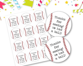 Etiquetas de favor de béisbol - DESCARGA INSTANTE - Fiesta de cumpleaños, Baby Shower