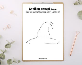 Halloween Printable Games | Kids School Game | Anything Except Game for Kid | Halloween Party Printable | Halloween Games for Kids Teens