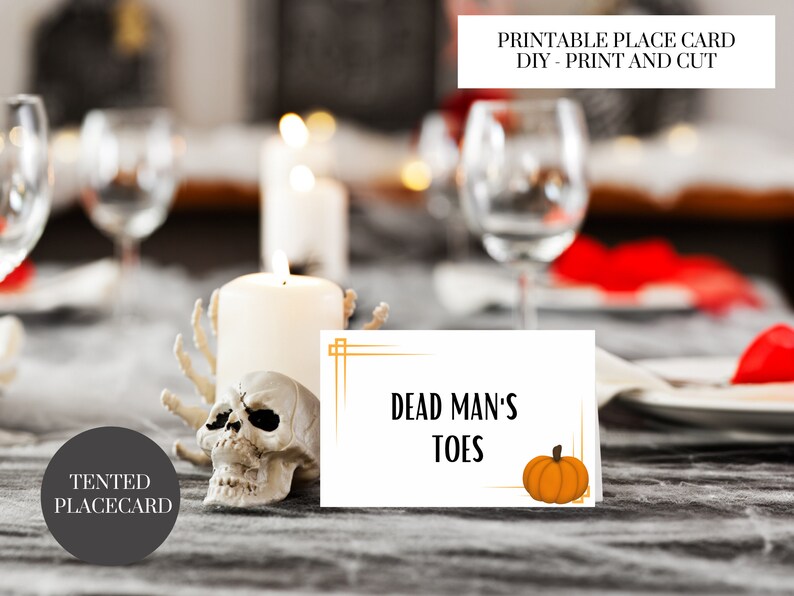 Printable Pumpkin Place Cards INSTANT DOWNLOAD DIY Print - Etsy