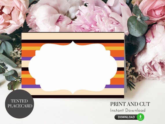 Printable Halloween Place Cards INSTANT DOWNLOAD DIY - Etsy