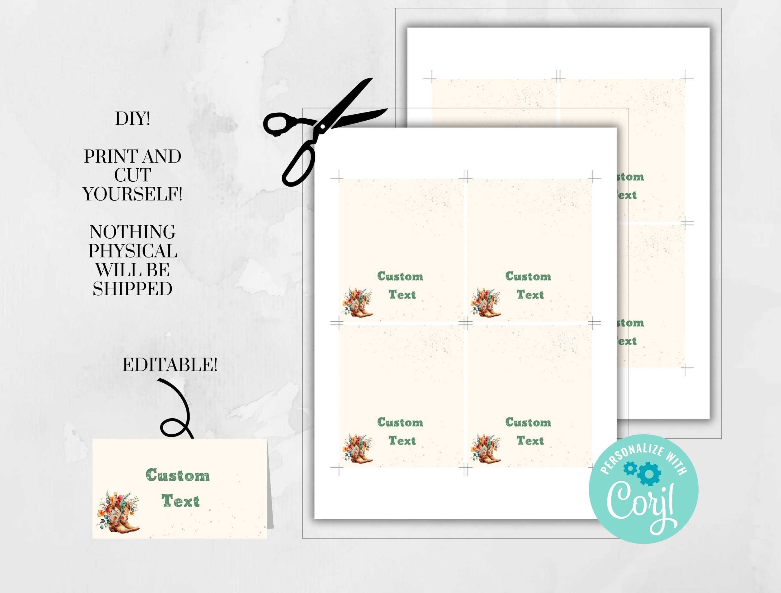 Editable and Printable Boho Rodeo Party Package DIY First Rodeo Party ...