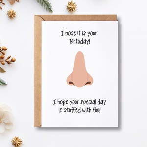 Afdrukbare verjaardagskaart voor KNO | Oor Neus Keelarts | Grappige verjaardagskaart voor hem of haar | Silly Bday Card