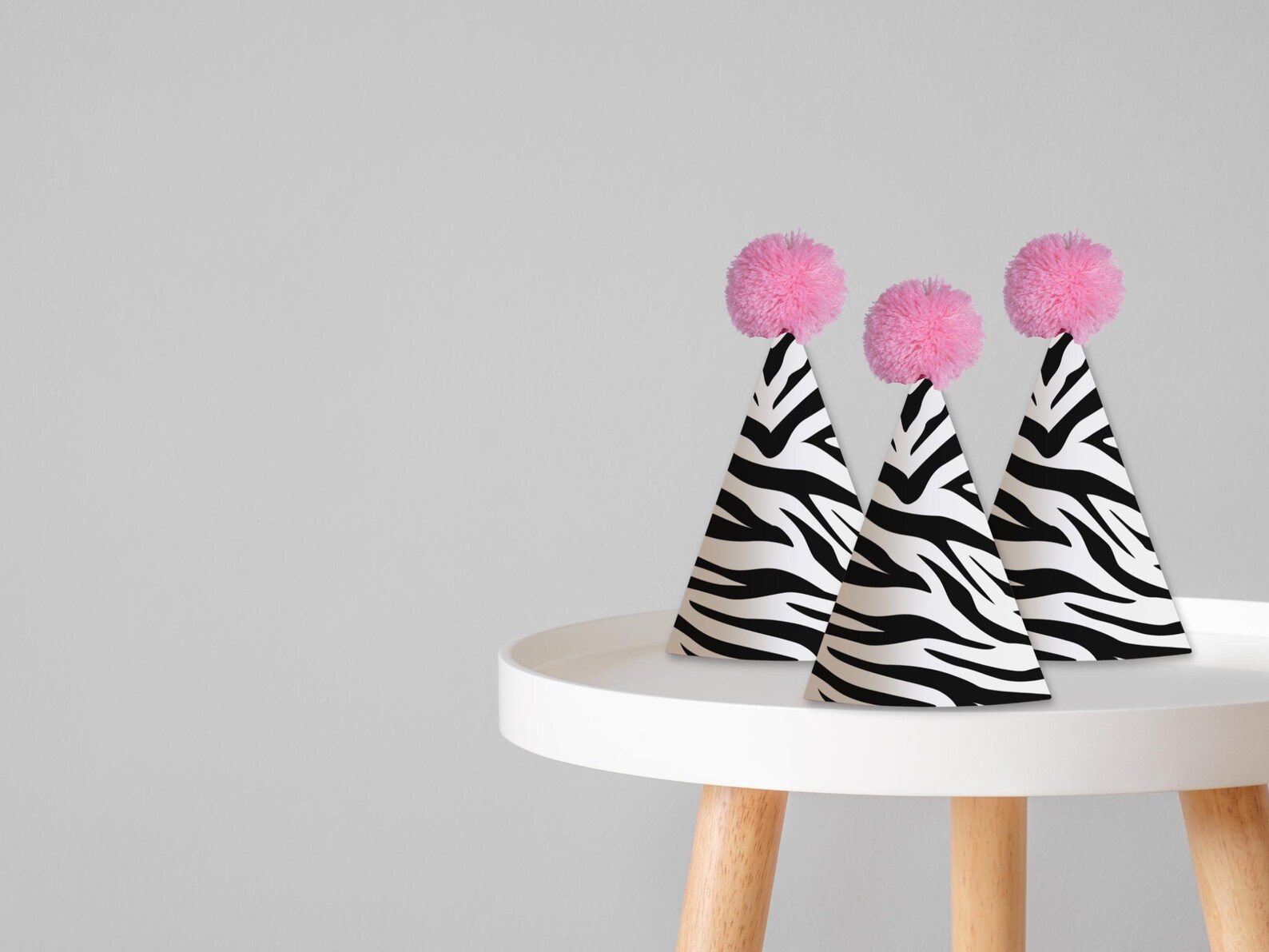 Zebra Party Pattern Printable Zebra Print Party Hat (DIY) - Download | Bday Party | Jungle ...