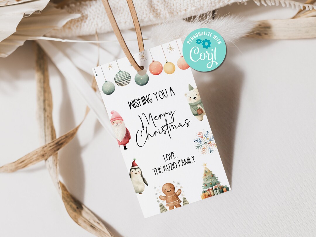 Editable and Printable Christmas Tags DIY Christmas, Christmas Party ...