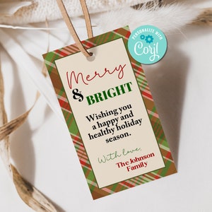 Printable and editable christmas tag