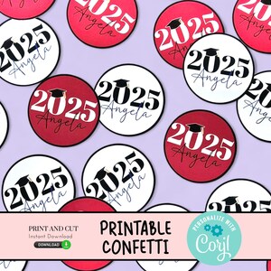 printable graduation confetti with name