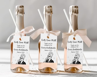 Girl's Gone Mild Favor Tag | Printable and Editable Party Favor Tag | Pajamas Bachelorette