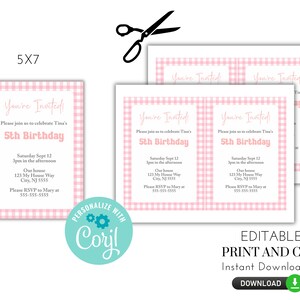 printable pink invitation for baby shower