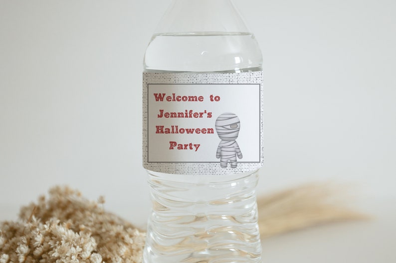Editable and Printable Mummy Water Bottle Labels - Print and Cut ...
