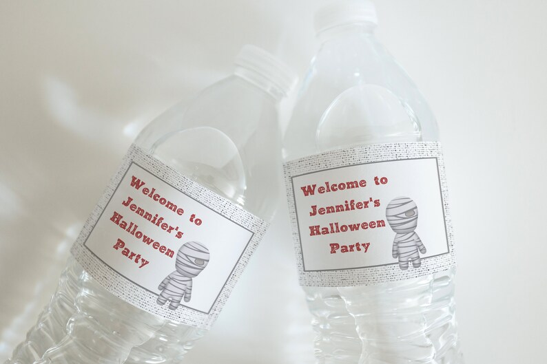 Editable and Printable Mummy Water Bottle Labels - Print and Cut ...