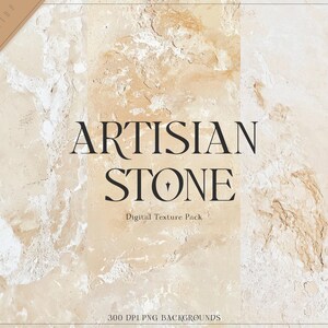 May include: A digital texture pack featuring a close-up of a beige and white stone surface with the text "Artisan Stone" and "Digital Texture Pack".
