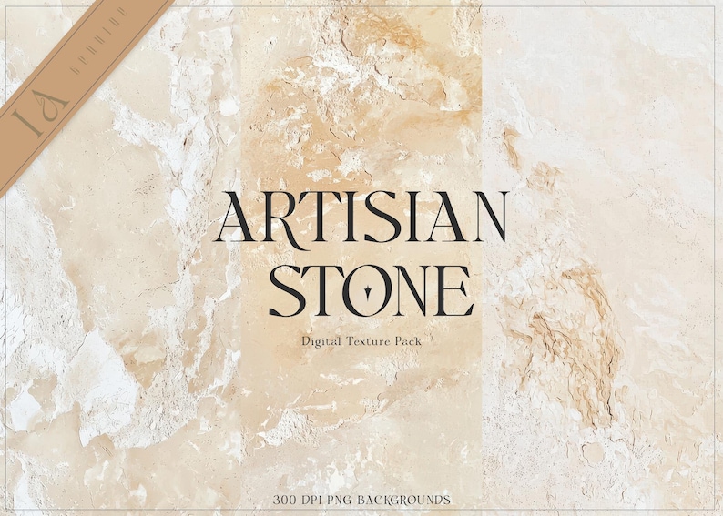 May include: A digital texture pack featuring a close-up of a beige and white stone surface with the text "Artisan Stone" and "Digital Texture Pack".