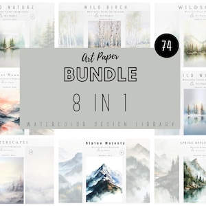 Watercolor Clipart Bundle - Landscape Clipart Bundle - Watercolor Mountain Bundle - Nature Bundle - Watercolor Clipart - Watercolor Graphics