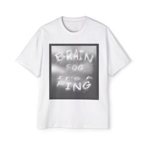 Brain Fog It's a Fing T-Shirt | Retro Smoky Text Graphic Tee image 1