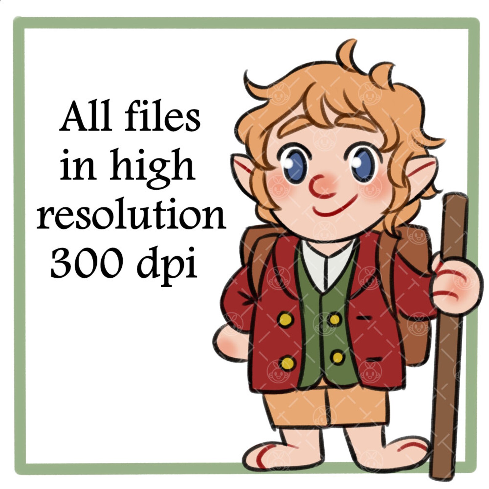 Le hobbit clipart set 1 Cute Hobbit clipart Instant Download Etsy