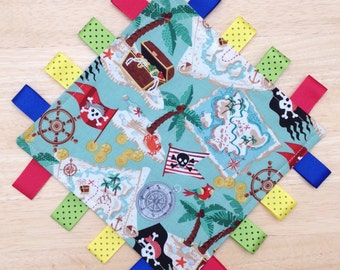 Taggy Blanket 9/" Square Personalisedunicorn And Rainbow Taggie Comfort Blanket