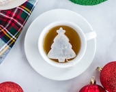 10 Christmas tree shaped tea bags for gift exchange ideas or stocking filler. Secret Santa stuffer or white elephant gifts for coworker.