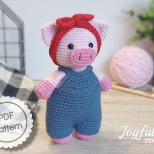 Amigurumi Pig Crochet Pattern, PDF Download