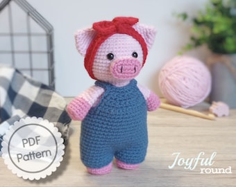 Amigurumi Pig Crochet Pattern, PDF Download