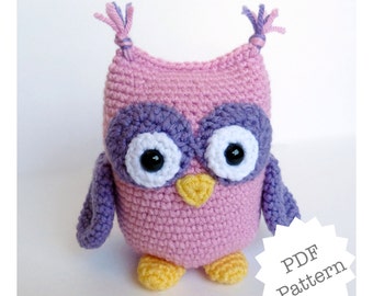 Amigurumi Owl Crochet Pattern, PDF Download