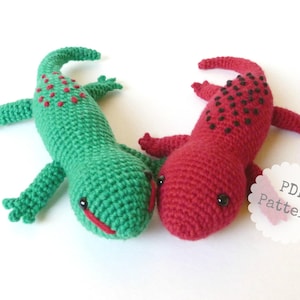 Amigurumi Salamander / Amigurumi Gecko Crochet Pattern, PDF download