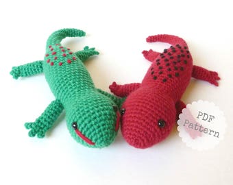 Amigurumi Salamander / Amigurumi Gecko Crochet Pattern, PDF download