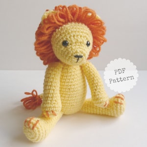 Amigurumi Lion Crochet Pattern,  Safari stuffed animal, Amigurumi tutorial, PDF Download