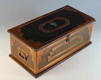 Old Stockholm Treasure Chest, Metal Box, Her-Mar Corp