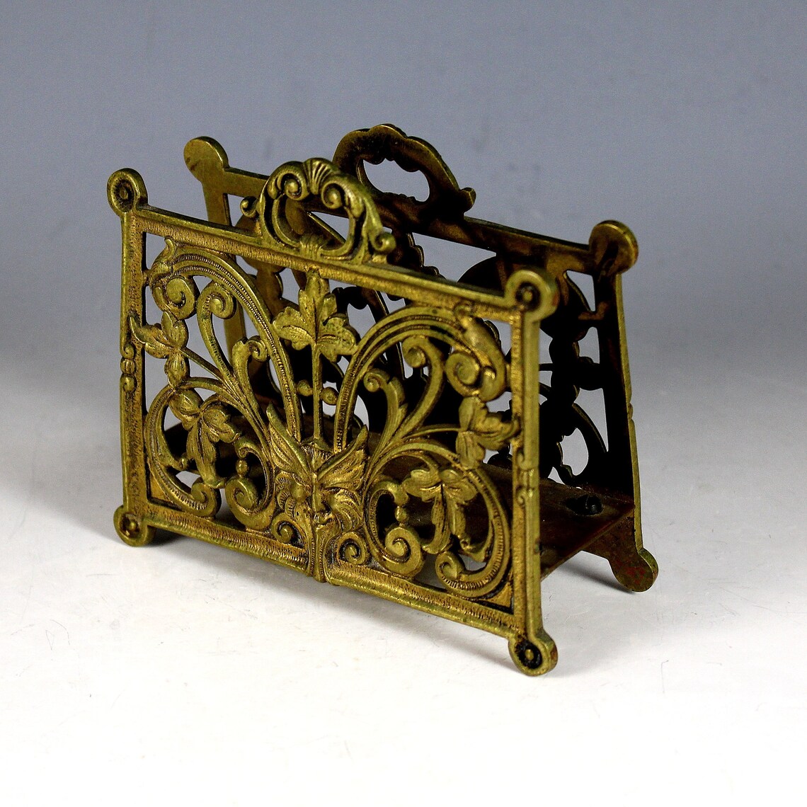 Vintage Brass Letter Stand With Grotesque Etsy