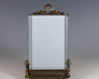 Napoleon III Picture Photo Frame, Putti on Pedestals