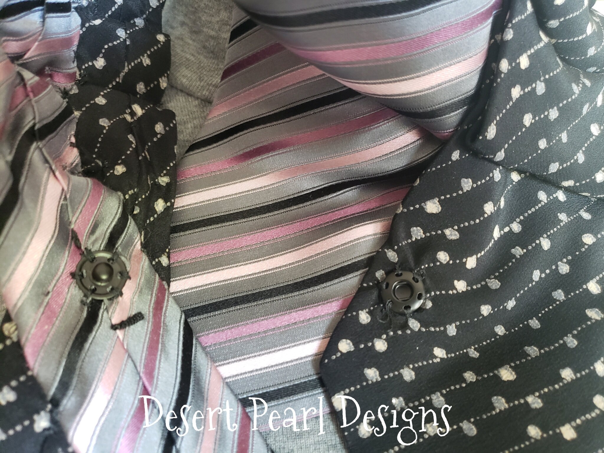Paty Organic Cotton Ruffle Collar Bubble, Pink Stripe main image 0