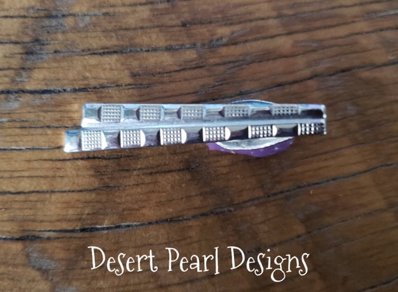 Vintage silver tone tie clip, classy necktie acce… - image 3