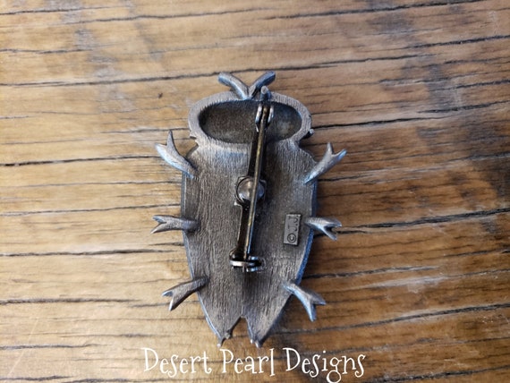 Steampunk beetle brooch, vintage beetle pin, goth… - image 7