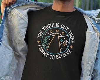 The Truth Is Out There Shirt, Retro Xfiles, Xfiles Gift, I Want To Believe Tee, X-Files T-Shirt, Aliens Shirt, Fox Mulder, Dana Scully