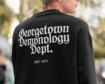 The Exorcist Georgetown Demonology Department Sweatshirt, The Exorcist Inspired Sweatshirt, Retro Horror Movie Fan Horror Gift Scary