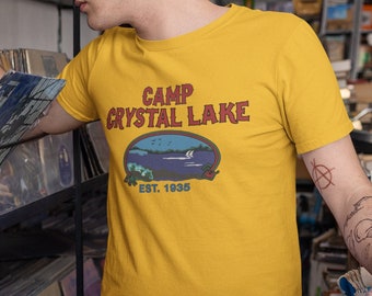 Camp Crystal Lake T-Shirt, Friday the 13th, Vintage Jason Horror Movie Voorhees Shirts, Camp Counselor Tee 80s Graphic, Summer 1980 T Shirt