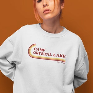 Camp Crystal Lake Vintage Sweatshirt, Freitag der 13te Shirt, Camp Crystal Lake, Jason Voorhees, Camp Counselor Tee 80er Jahre, 1980er Retro Top
