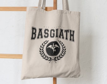 Basgiath War College Canvas Tote, Book Tote, Dragon Rider, Fourth Wing, Violet Sorrengail, Xaden Riorson, Bookish Sweatshirt, Booktok