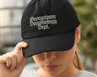 The Exorcist Georgetown Demonology Department Hat, The Exorcist Inspired Dad Hat, Retro Horror Movie Fan Horror Gift Scary, Embroidered Hat