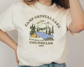 Camp Crystal Lake Unisex T-Shirt, Camp Crystal Lake, Friday the 13th, Horror Movie Tshirt, Horror Movie Gifts, Slasher Gift, 80s Gift, 1980s
