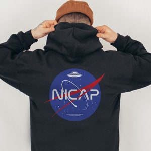 NICAP NASA Hoodie, Max Fenig X-Files, Aerial Phenomena Hoodie, NASA Hoodie, X-Files Gift, Fox Mulder, Dana Scully, Vintage Nasa Hoodie