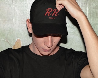 Twin Peaks Double R Diner Embroidered Hat, Twin Peaks, Twede's Cafe Hat, Double R Diner Hat, RR Hat, Twin Peaks Hat, David Lynch Gifts