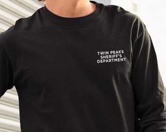 Twin Peaks Sheriff Department Long Sleeve Shirt - David Lynch Gift