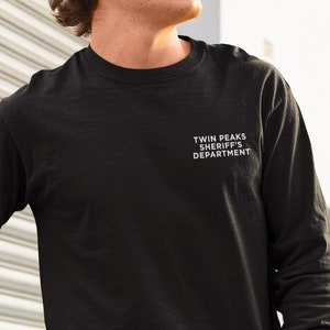 Twin Peaks Sheriff Department Long Sleeve Shirt - David Lynch Gift