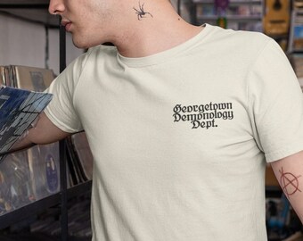 The Exorcist Georgetown Demonology Department Shirt, The Exorcist Inspired Shirt, Retro Horror Movie Fan Horror Gift Scary